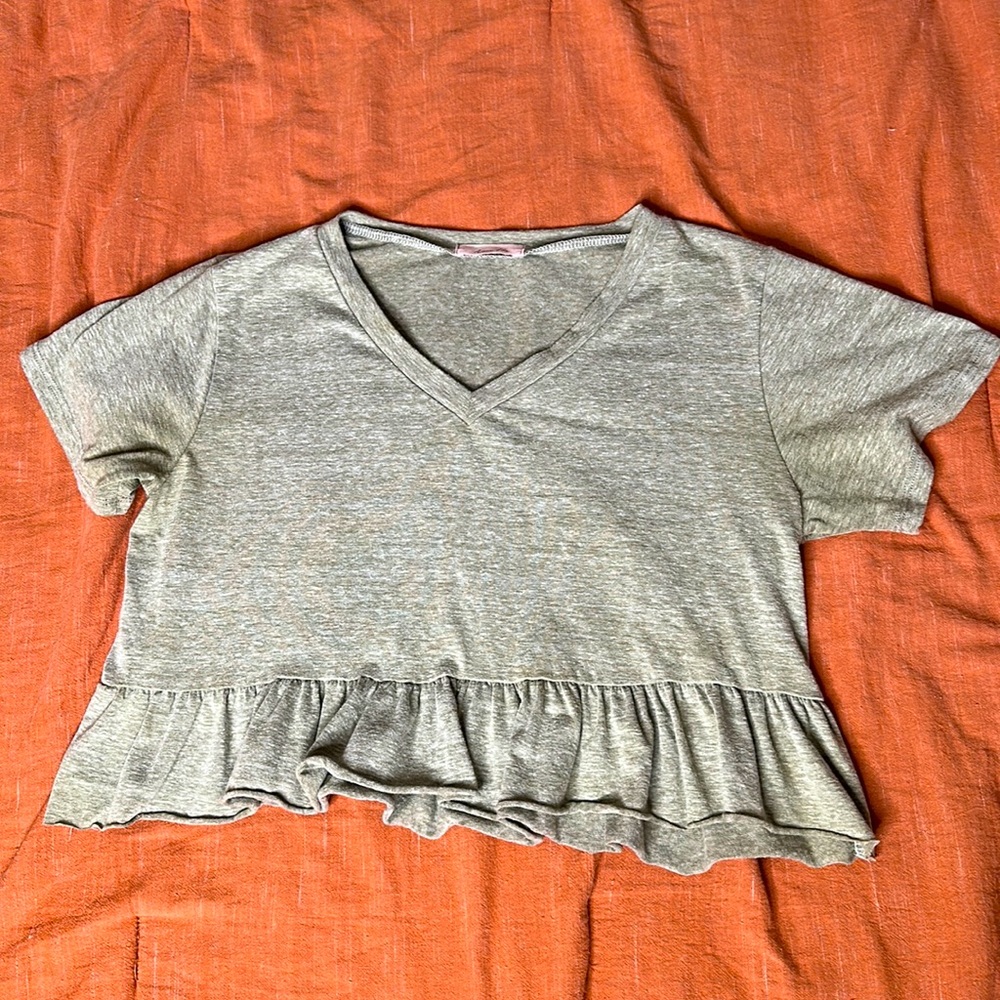 Green Crop Shirt